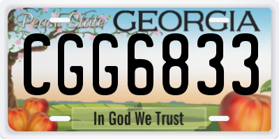GA license plate CGG6833