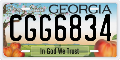 GA license plate CGG6834