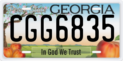 GA license plate CGG6835