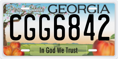 GA license plate CGG6842
