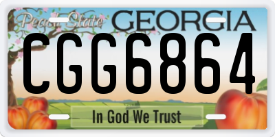 GA license plate CGG6864