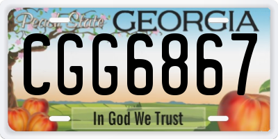 GA license plate CGG6867