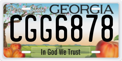 GA license plate CGG6878