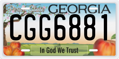 GA license plate CGG6881