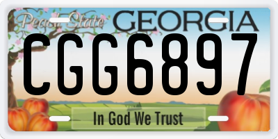 GA license plate CGG6897
