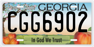 GA license plate CGG6902