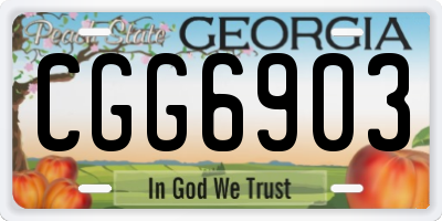 GA license plate CGG6903