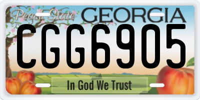 GA license plate CGG6905
