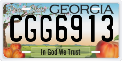 GA license plate CGG6913