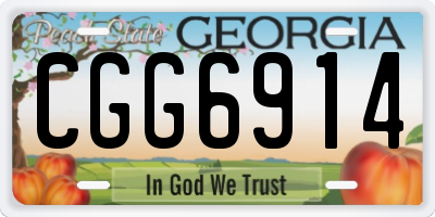 GA license plate CGG6914