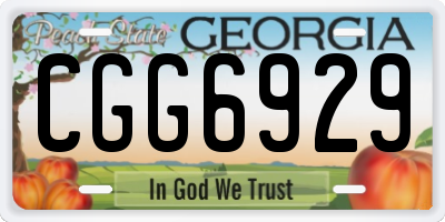 GA license plate CGG6929