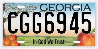 GA license plate CGG6945