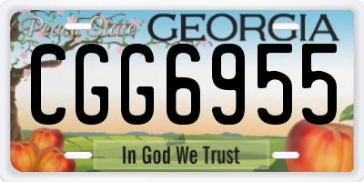 GA license plate CGG6955