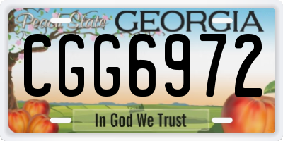 GA license plate CGG6972
