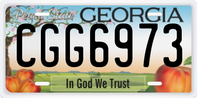 GA license plate CGG6973