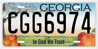 GA license plate CGG6974