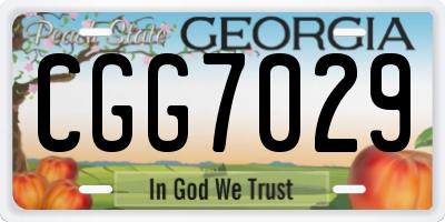 GA license plate CGG7029