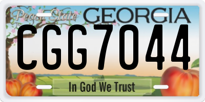 GA license plate CGG7044