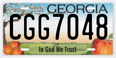 GA license plate CGG7048