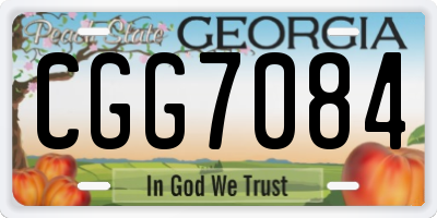 GA license plate CGG7084