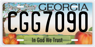 GA license plate CGG7090
