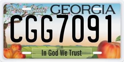 GA license plate CGG7091