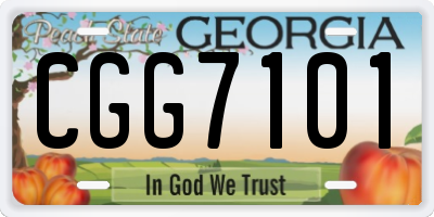 GA license plate CGG7101