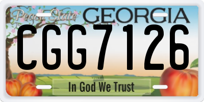 GA license plate CGG7126