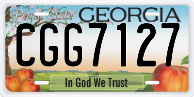 GA license plate CGG7127