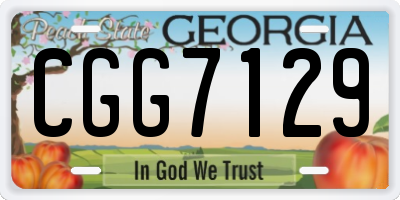 GA license plate CGG7129