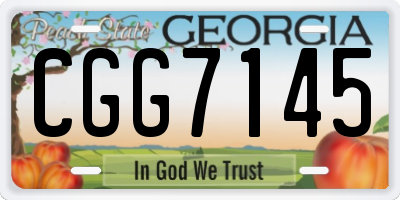 GA license plate CGG7145