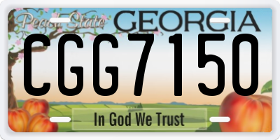 GA license plate CGG7150