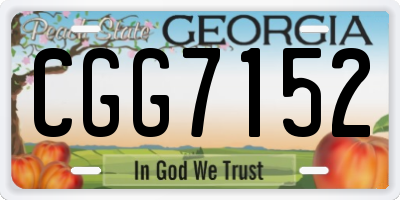 GA license plate CGG7152