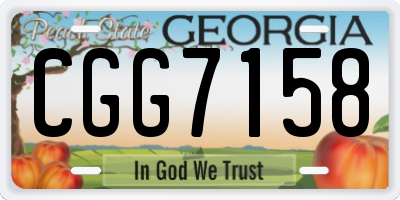 GA license plate CGG7158