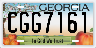 GA license plate CGG7161