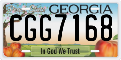 GA license plate CGG7168