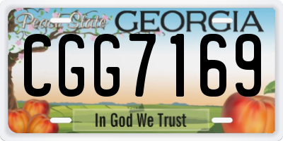 GA license plate CGG7169