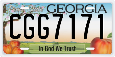 GA license plate CGG7171