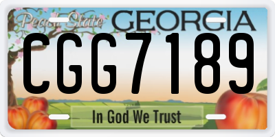 GA license plate CGG7189