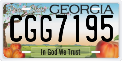 GA license plate CGG7195