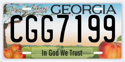 GA license plate CGG7199