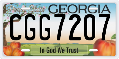 GA license plate CGG7207