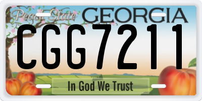 GA license plate CGG7211