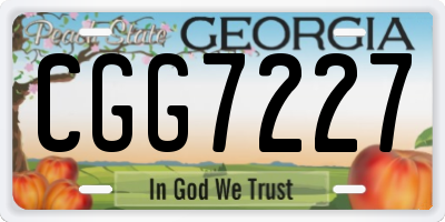 GA license plate CGG7227