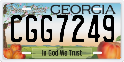 GA license plate CGG7249