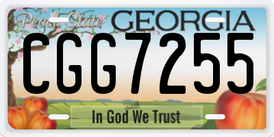 GA license plate CGG7255