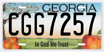 GA license plate CGG7257