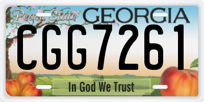 GA license plate CGG7261