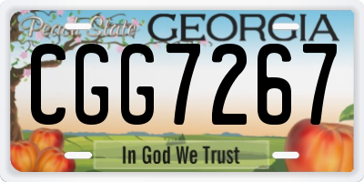 GA license plate CGG7267