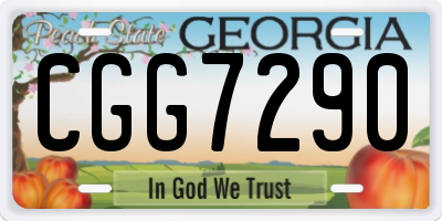 GA license plate CGG7290